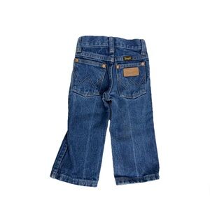 Wrangler Kids Dark Blue Denim Jeans with Back Pocket Patch